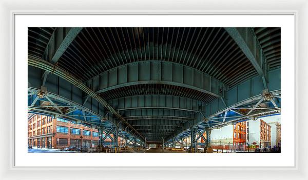 Panorama 3616 Benjamin Franklin Bridge - Framed Print