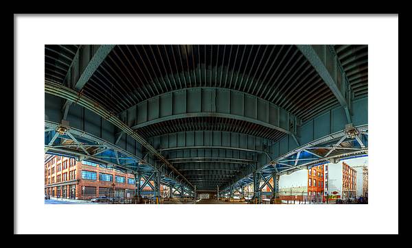 Panorama 3616 Benjamin Franklin Bridge - Framed Print