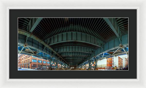 Panorama 3616 Benjamin Franklin Bridge - Framed Print