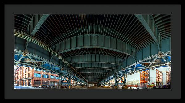 Panorama 3616 Benjamin Franklin Bridge - Framed Print