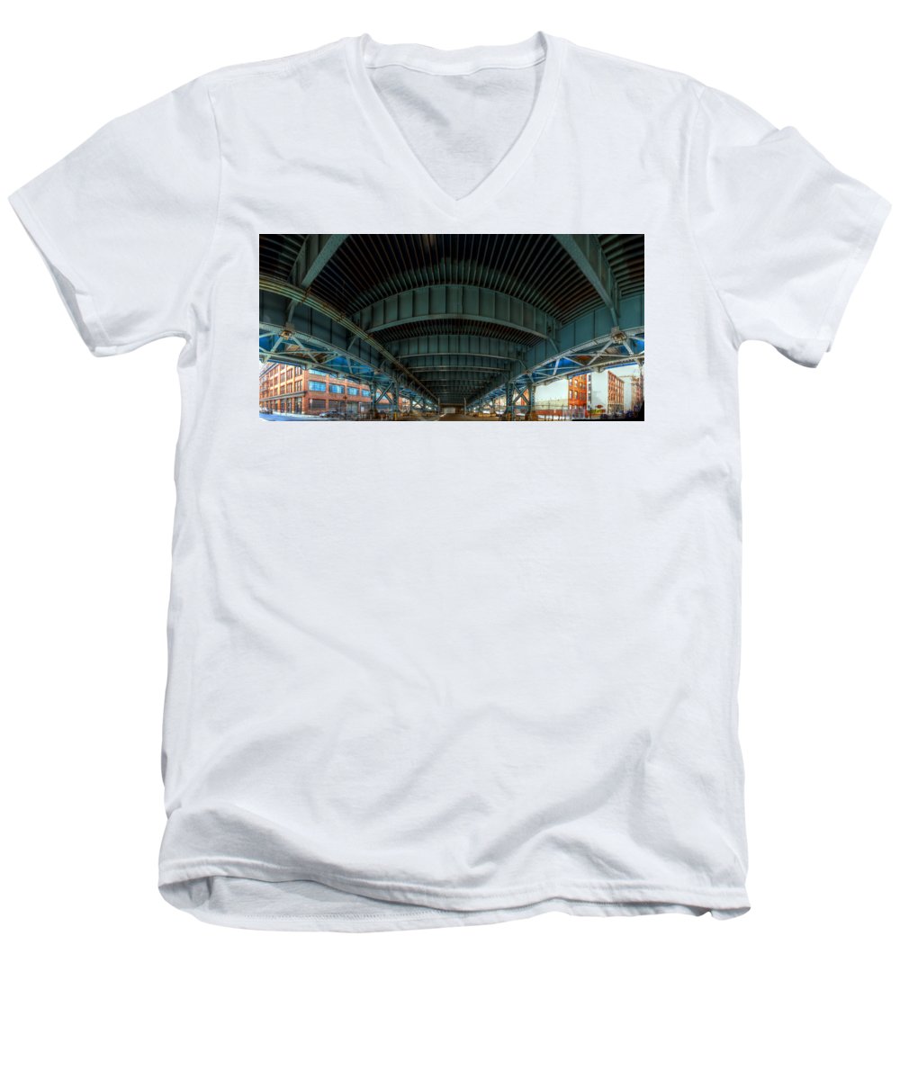 Panorama 3616 Benjamin Franklin Bridge - Men's V-Neck T-Shirt