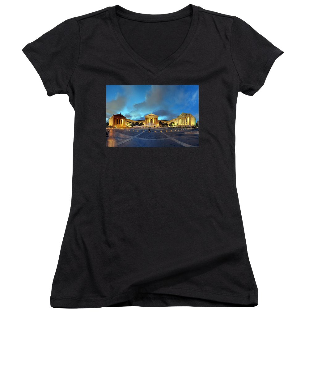 Panorama 1914 Philadelphia Museum of Art - Women's V-Neck