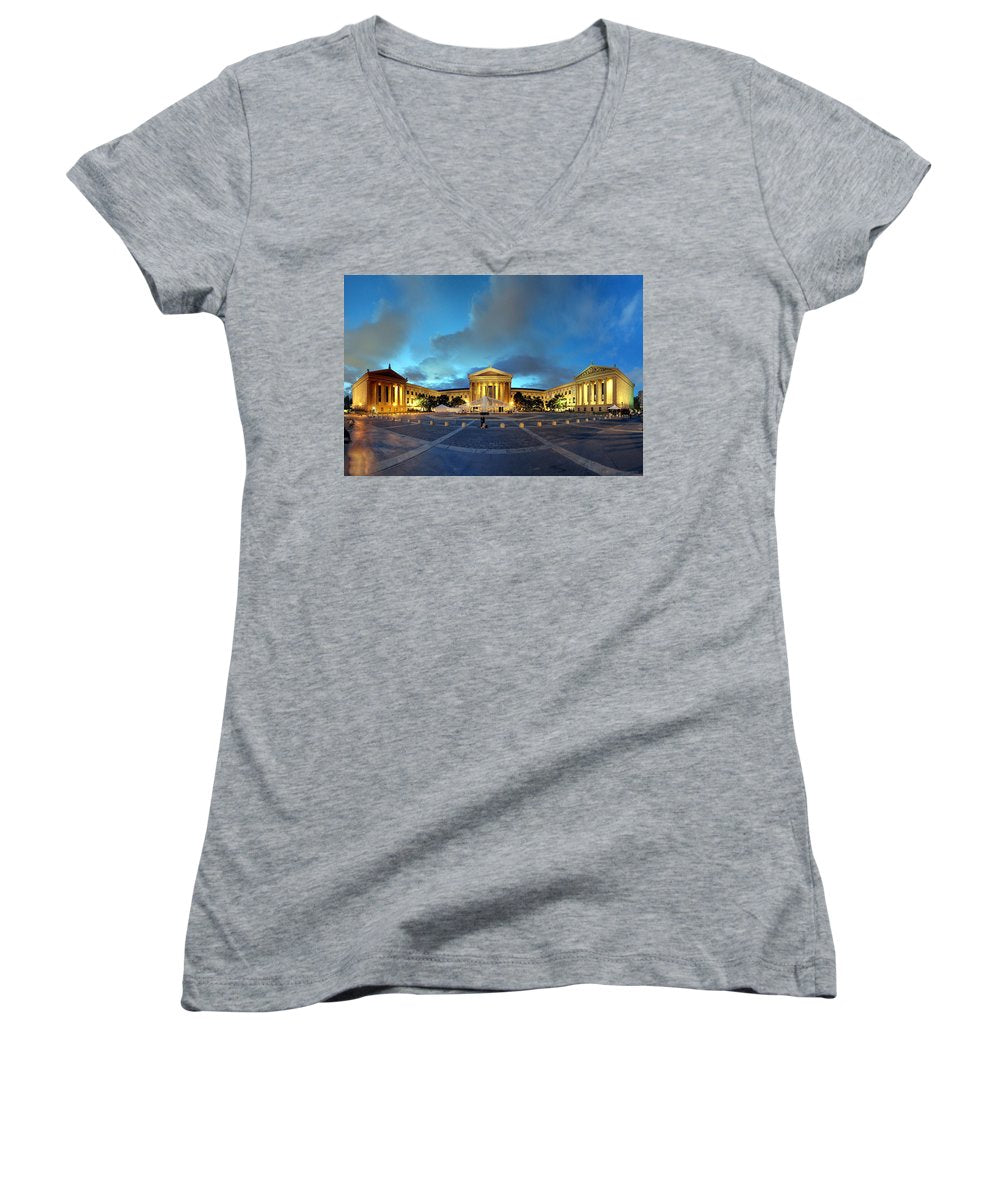 Panorama 1914 Philadelphia Museum of Art - Women's V-Neck