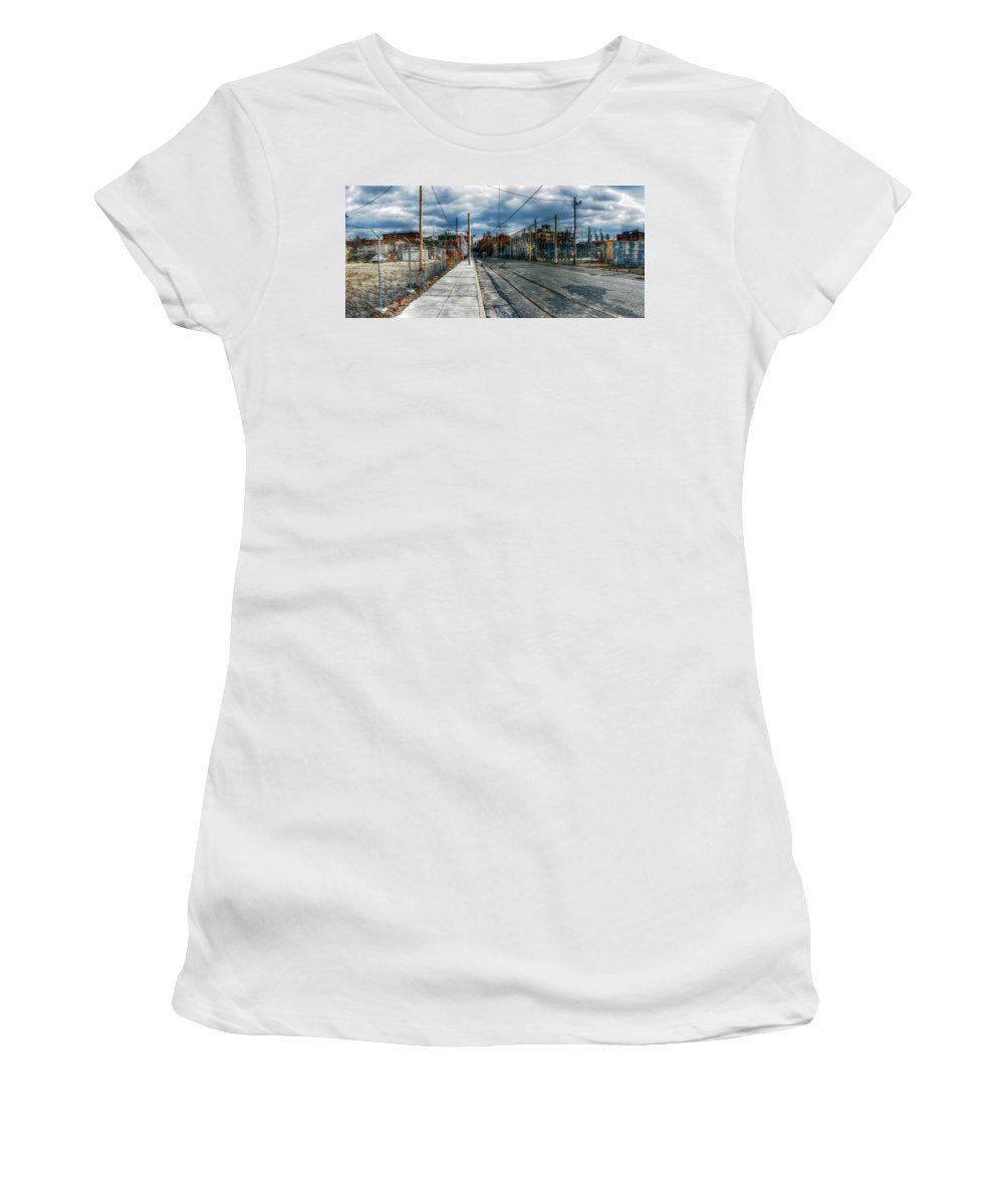 Panorama 2165 1100 Block of Noble Street - Women's T-Shirt