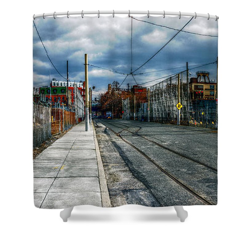 Panorama 2165 1100 Block of Noble Street - Shower Curtain