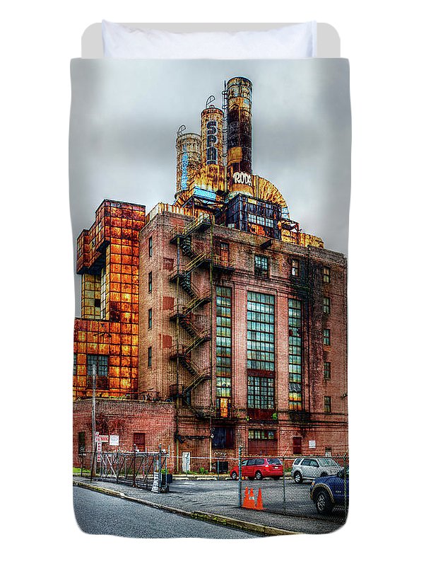 Panorama 2283 Willow Street Steam Plant - Duvet Cover