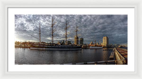 Panorama 2402 Moshulu and Olympia - Framed Print