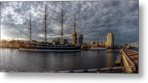 Panorama 2402 Moshulu and Olympia - Metal Print