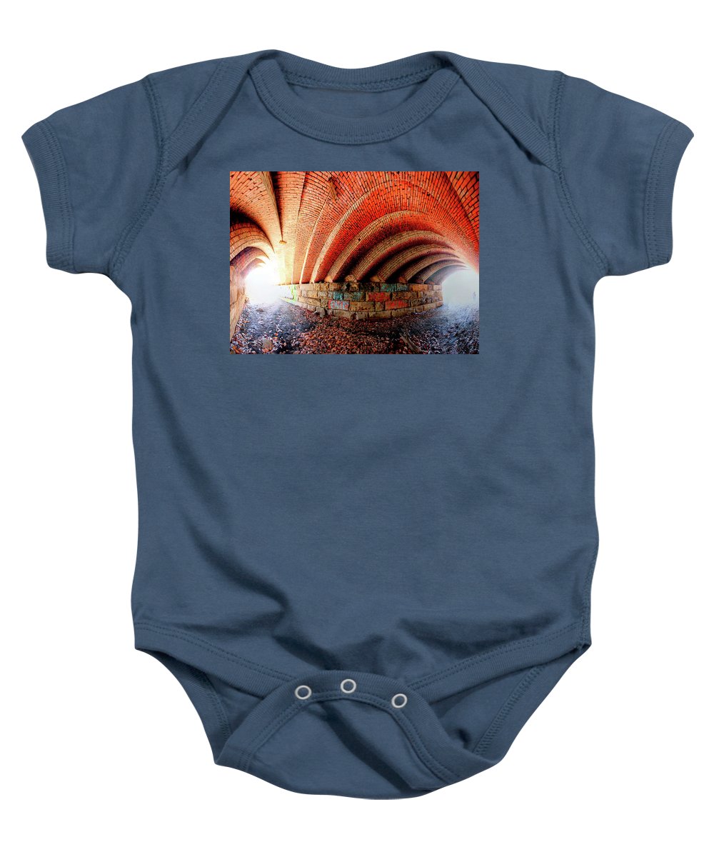 Panorama 2570 Abdondoned Bridge - Baby Onesie
