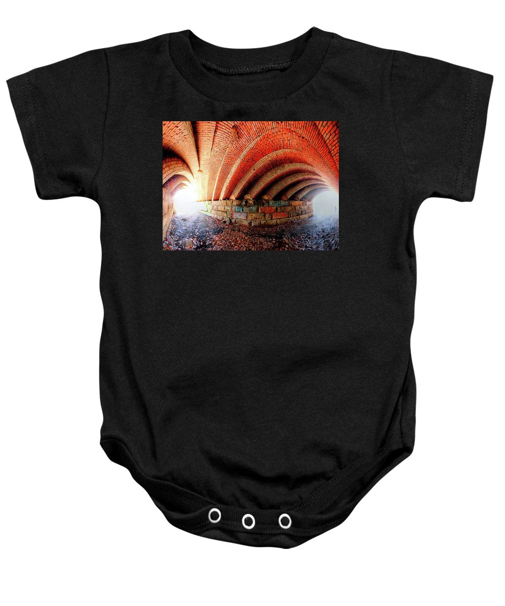 Panorama 2570 Abdondoned Bridge - Baby Onesie