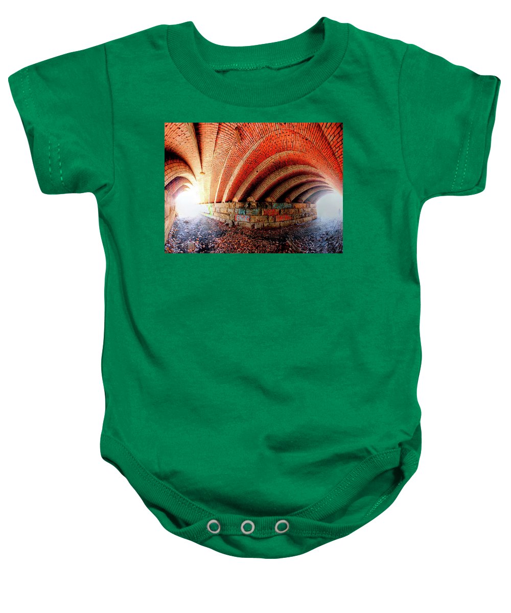 Panorama 2570 Abdondoned Bridge - Baby Onesie