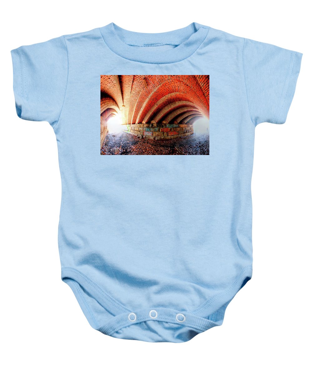 Panorama 2570 Abdondoned Bridge - Baby Onesie