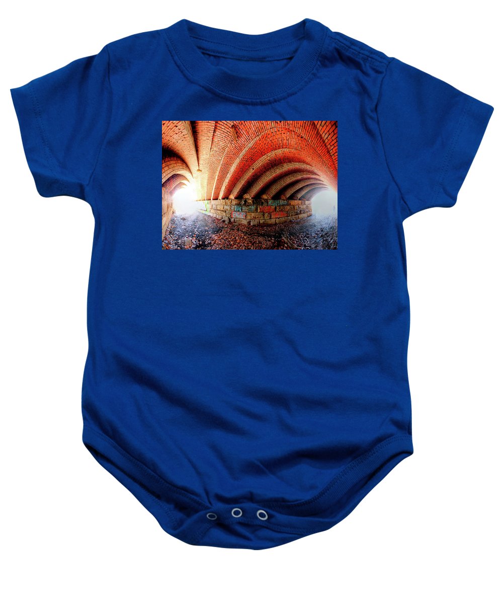 Panorama 2570 Abdondoned Bridge - Baby Onesie