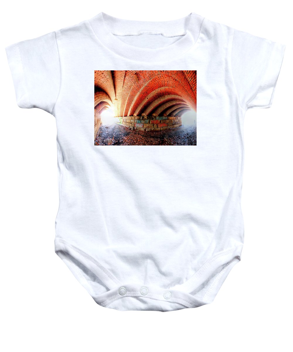Panorama 2570 Abdondoned Bridge - Baby Onesie