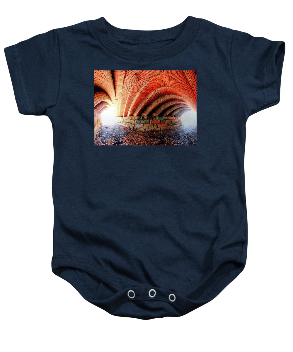 Panorama 2570 Abdondoned Bridge - Baby Onesie