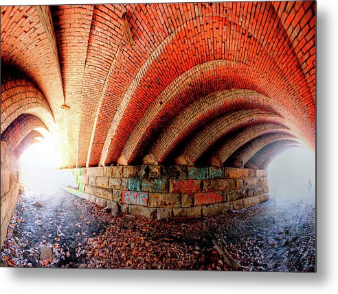 Panorama 2570 Abdondoned Bridge - Metal Print