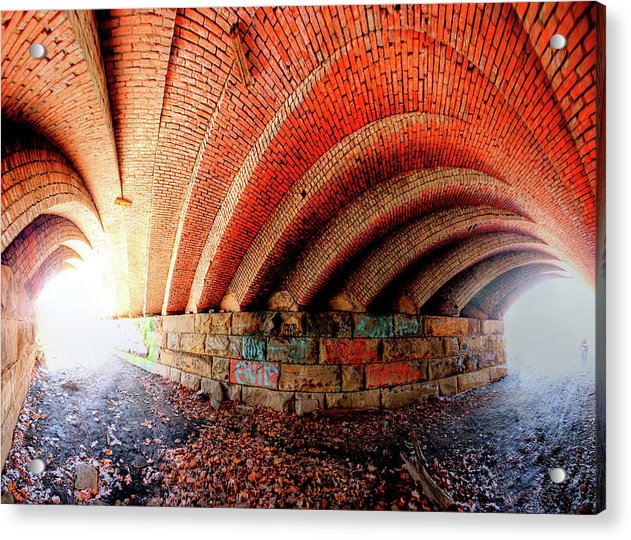 Panorama 2570 Abdondoned Bridge - Acrylic Print