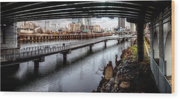 Panorama 2624 Schuylkill Banks - Wood Print