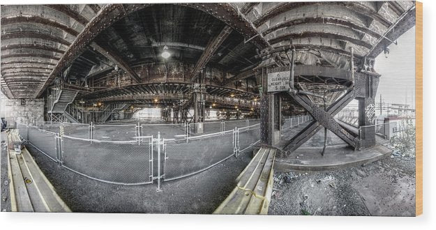 Panorama 2970 Under the Septa Tracks - Wood Print