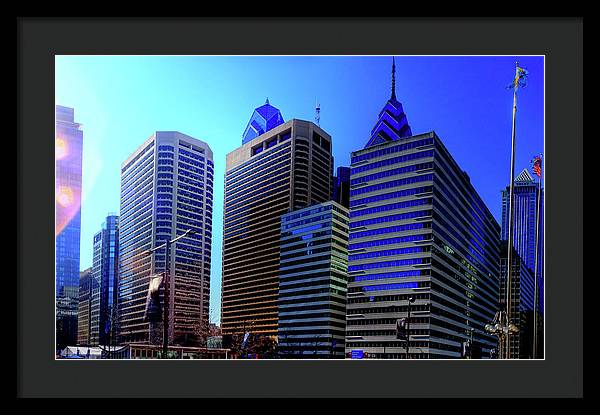 Panorama 3186 15th St and John F. Kennedy Blvd - Framed Print