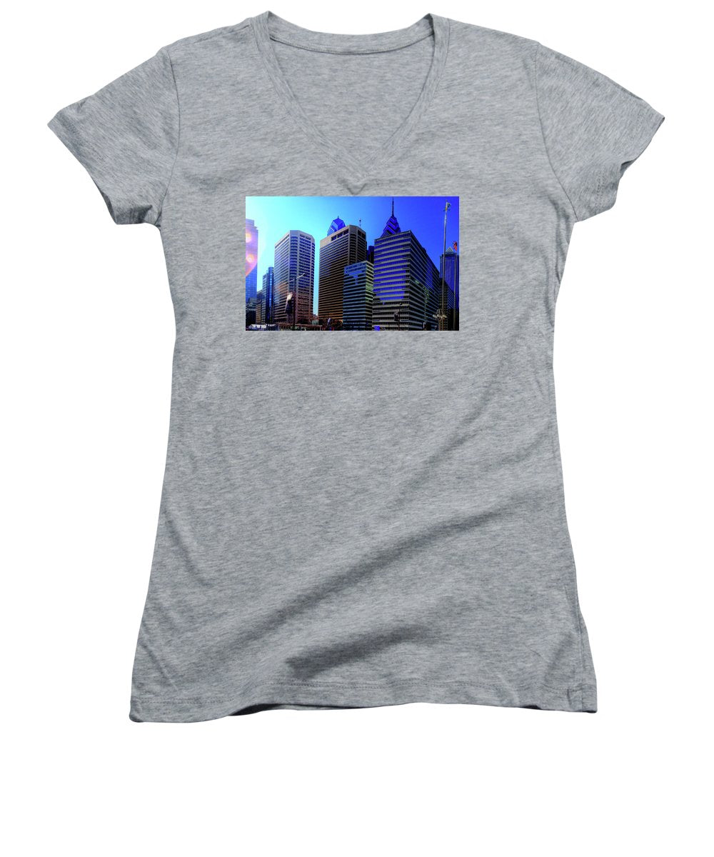 Panorama 3186 15th St and John F. Kennedy Blvd - Women's V-Neck