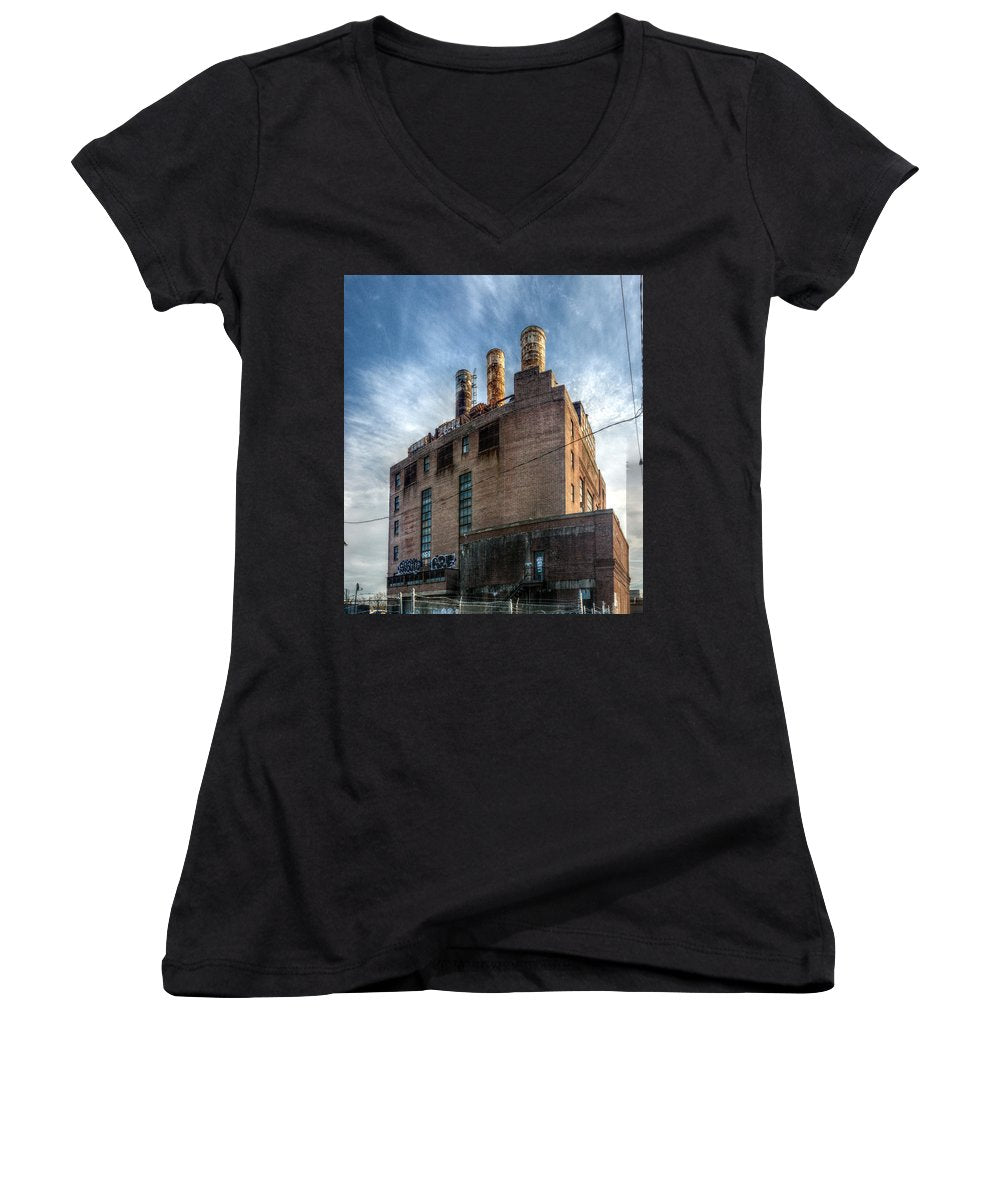 Panorama 3206 Willow Street Steam Plant - Women's V-Neck