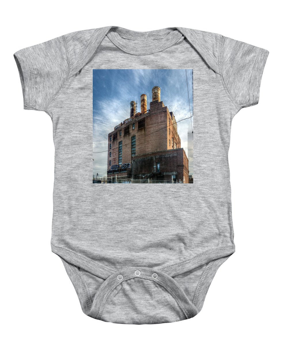 Panorama 3206 Willow Street Steam Plant - Baby Onesie
