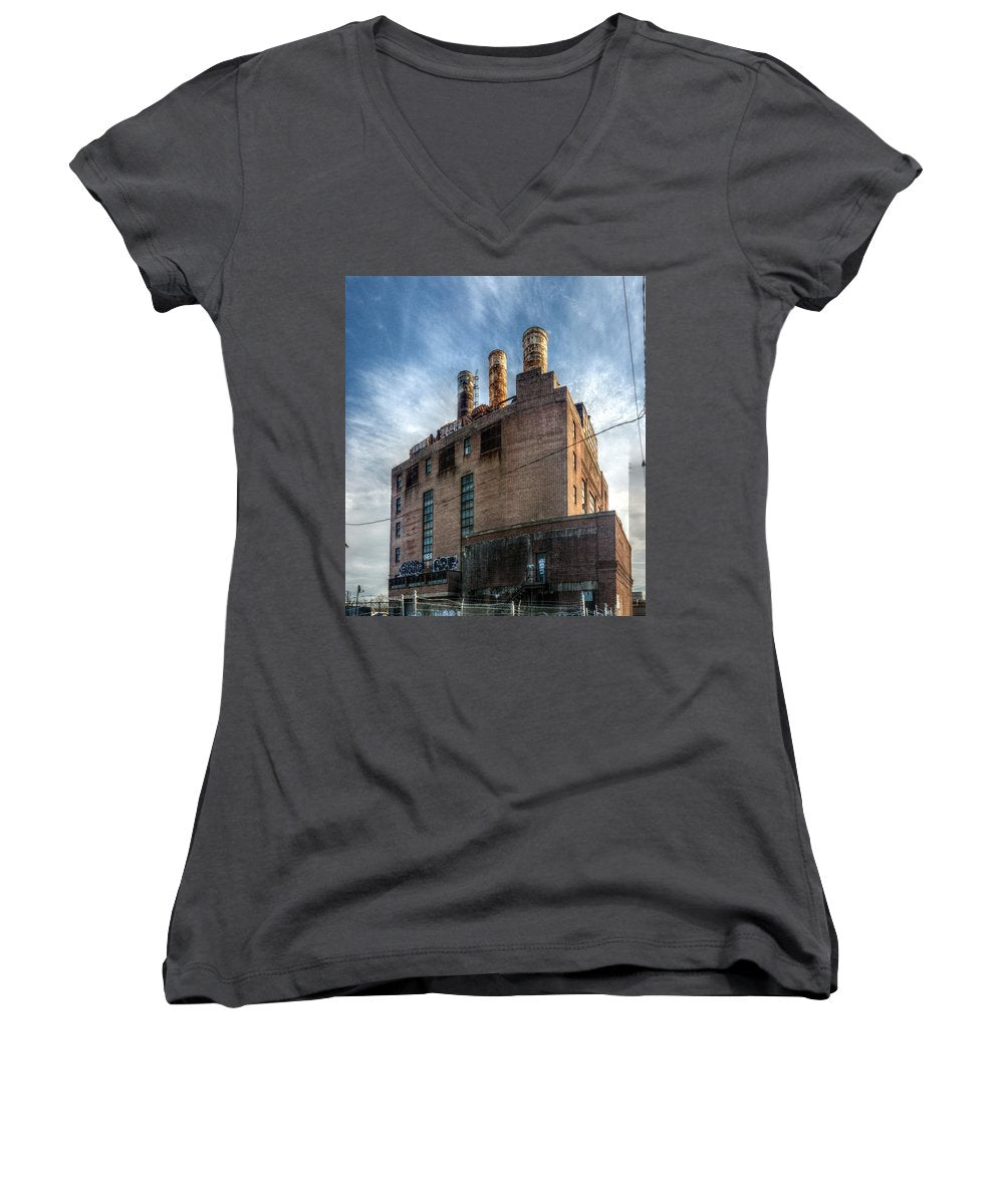 Panorama 3206 Willow Street Steam Plant - Women's V-Neck