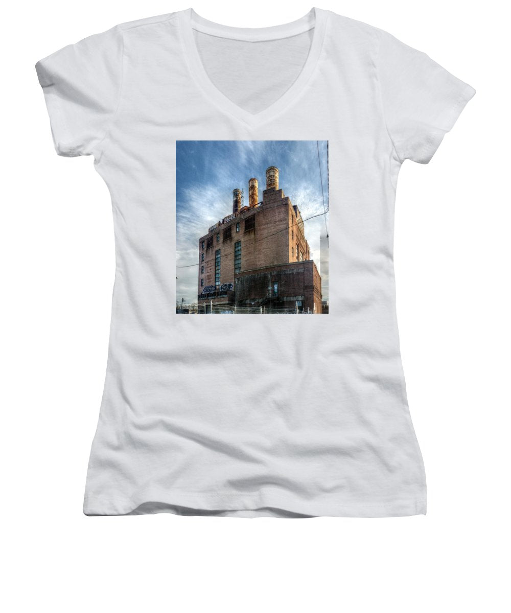 Panorama 3206 Willow Street Steam Plant - Women's V-Neck