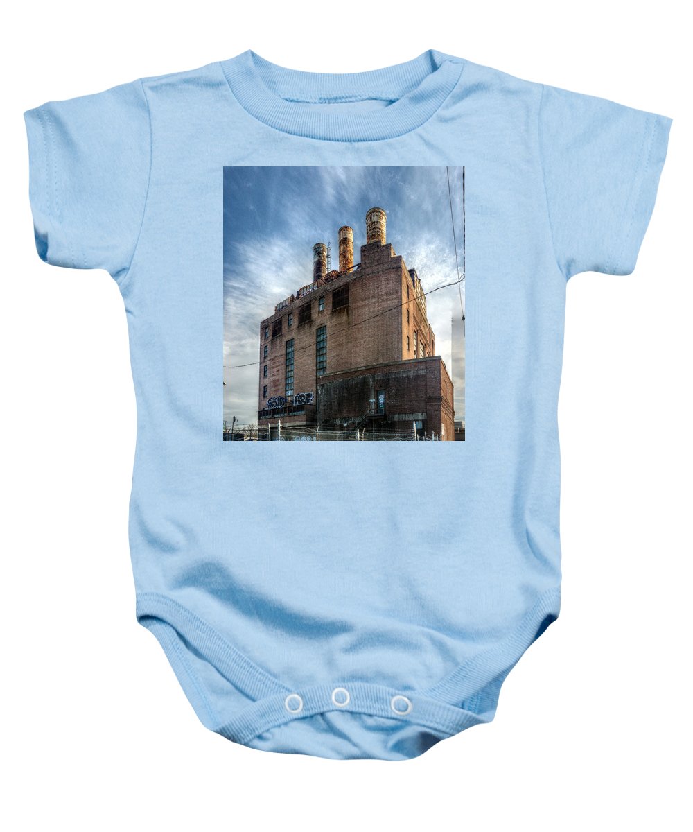 Panorama 3206 Willow Street Steam Plant - Baby Onesie