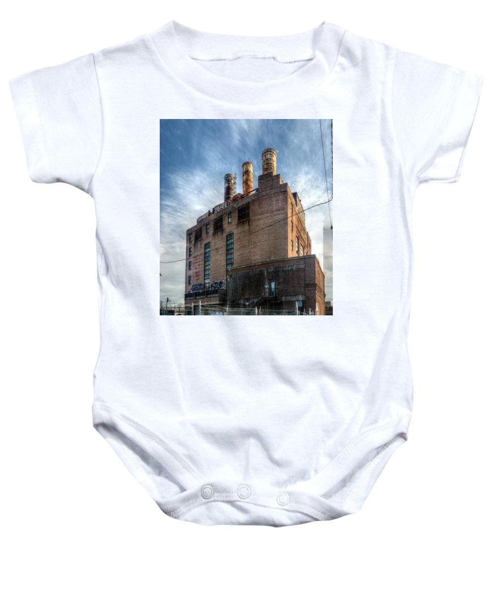 Panorama 3206 Willow Street Steam Plant - Baby Onesie