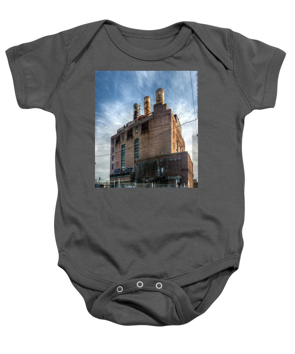 Panorama 3206 Willow Street Steam Plant - Baby Onesie