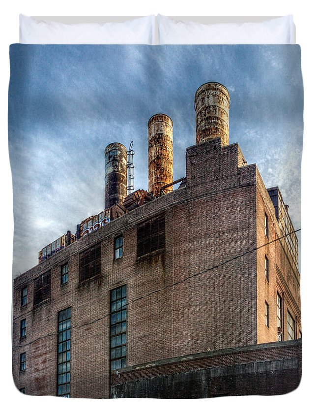 Panorama 3206 Willow Street Steam Plant - Duvet Cover