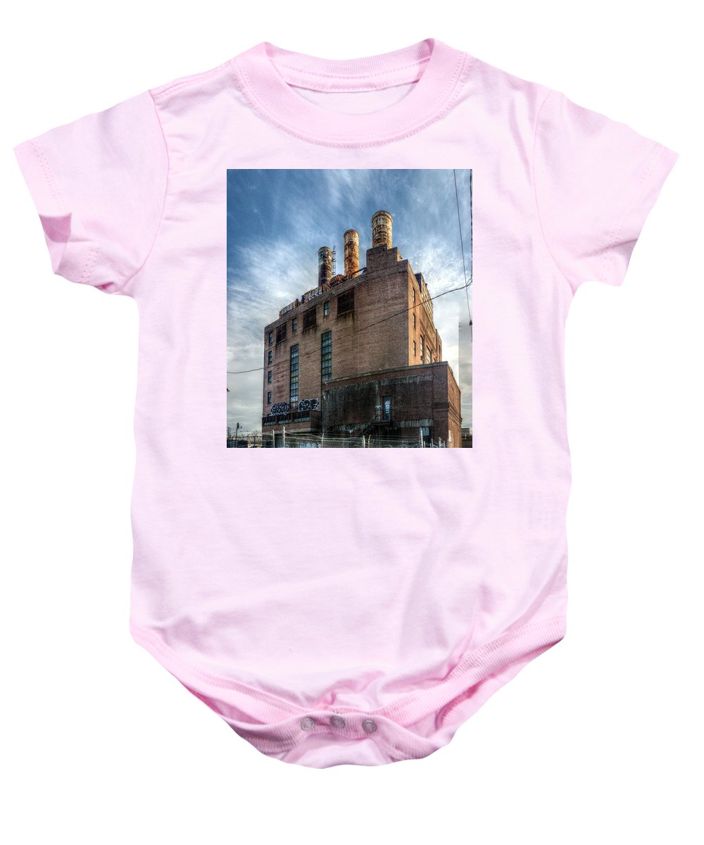Panorama 3206 Willow Street Steam Plant - Baby Onesie