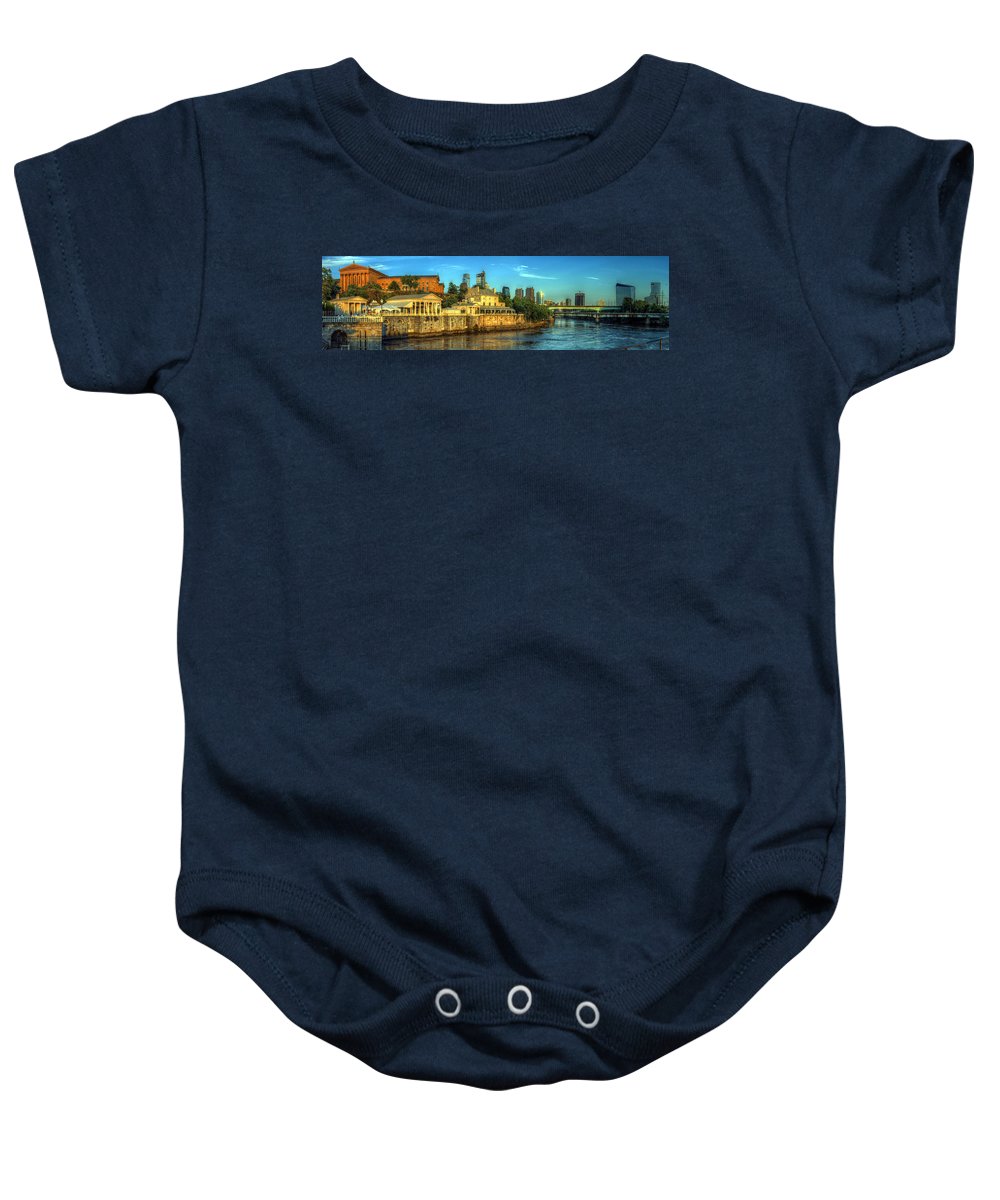 Panorama 3327 Fairmount Water Works - Baby Onesie