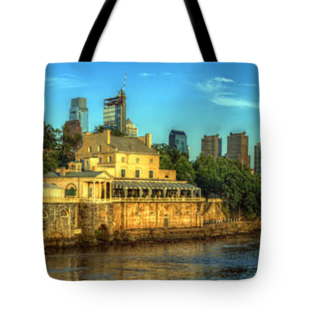 Panorama 3327 Fairmount Water Works - Tote Bag