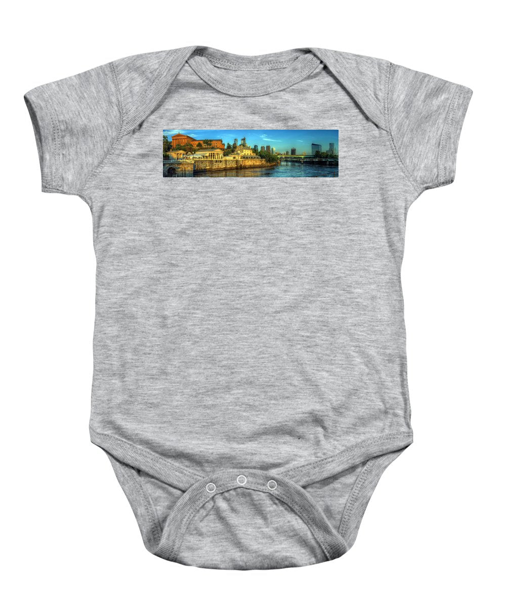 Panorama 3327 Fairmount Water Works - Baby Onesie