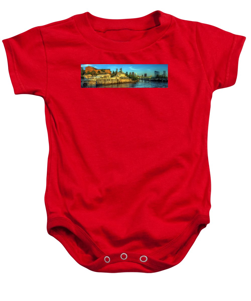 Panorama 3327 Fairmount Water Works - Baby Onesie