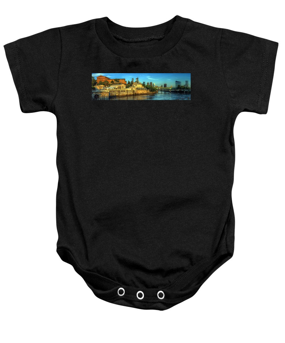 Panorama 3327 Fairmount Water Works - Baby Onesie