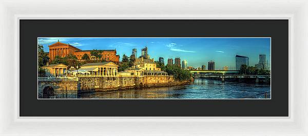 Panorama 3327 Fairmount Water Works - Framed Print