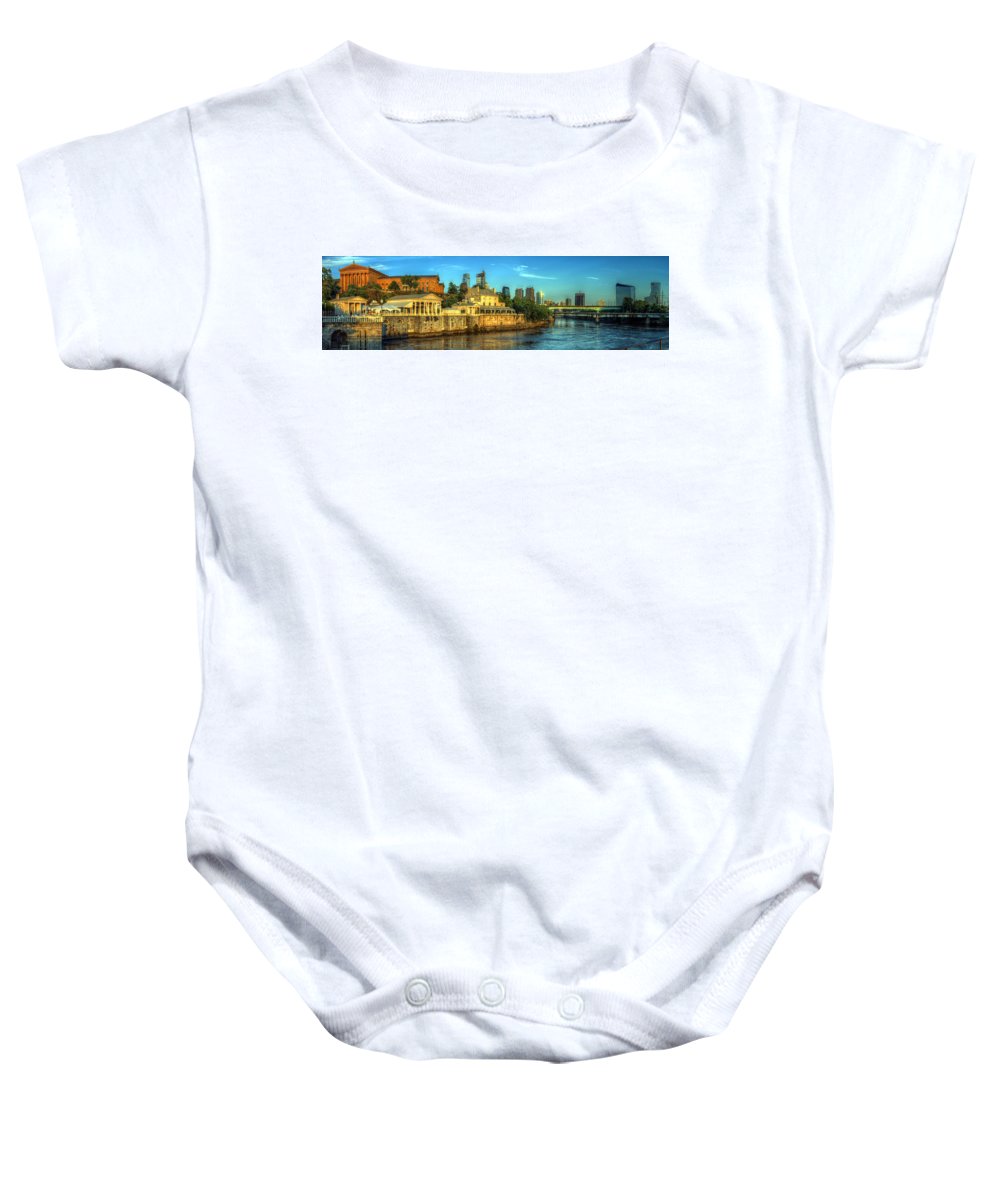 Panorama 3327 Fairmount Water Works - Baby Onesie