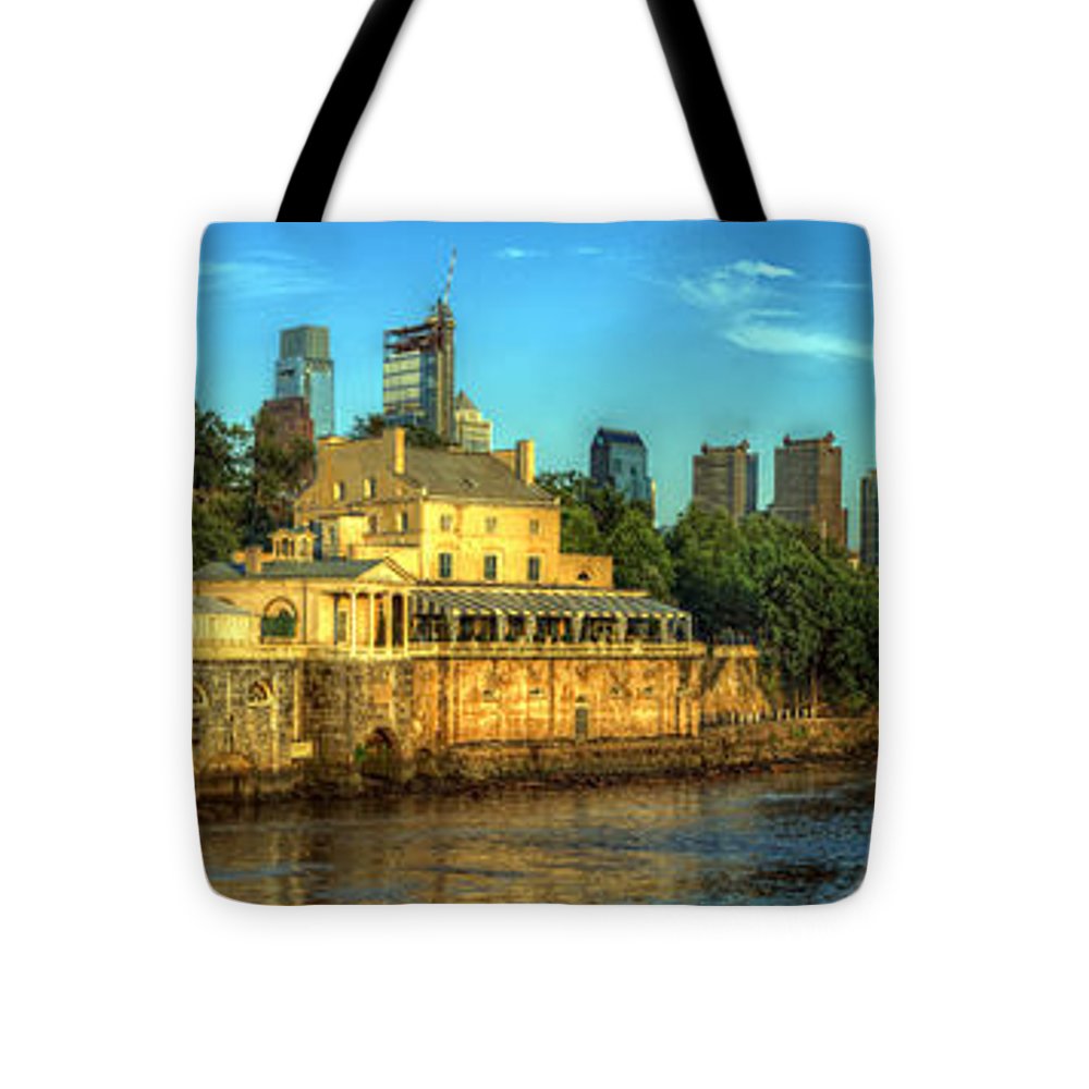 Panorama 3327 Fairmount Water Works - Tote Bag