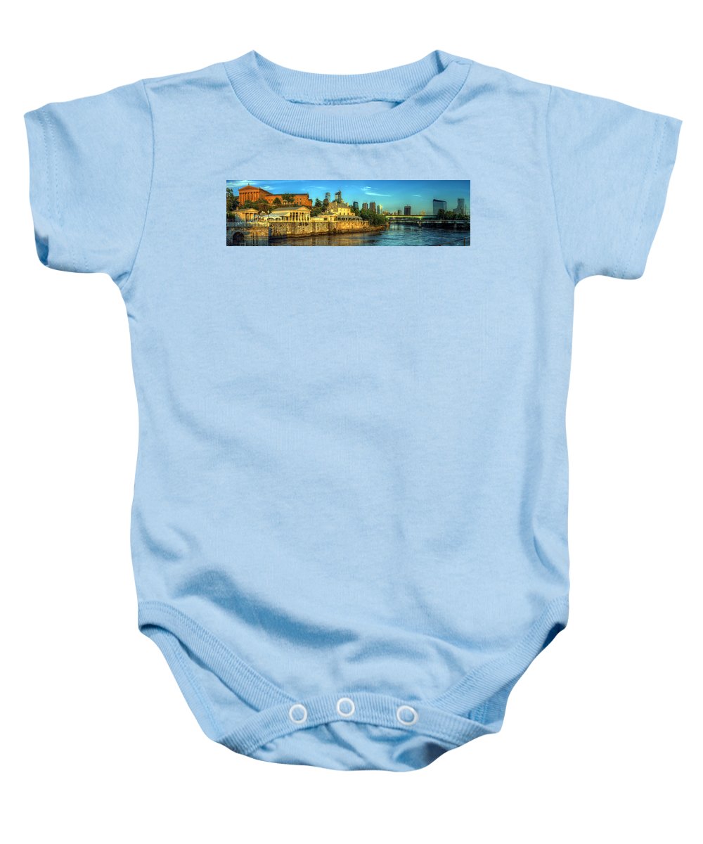 Panorama 3327 Fairmount Water Works - Baby Onesie
