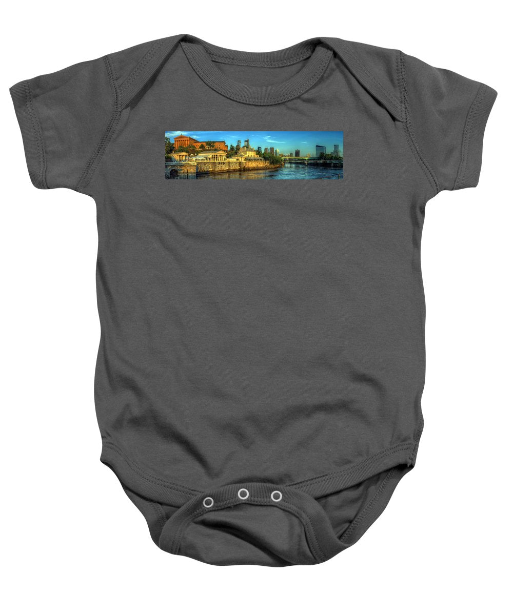 Panorama 3327 Fairmount Water Works - Baby Onesie