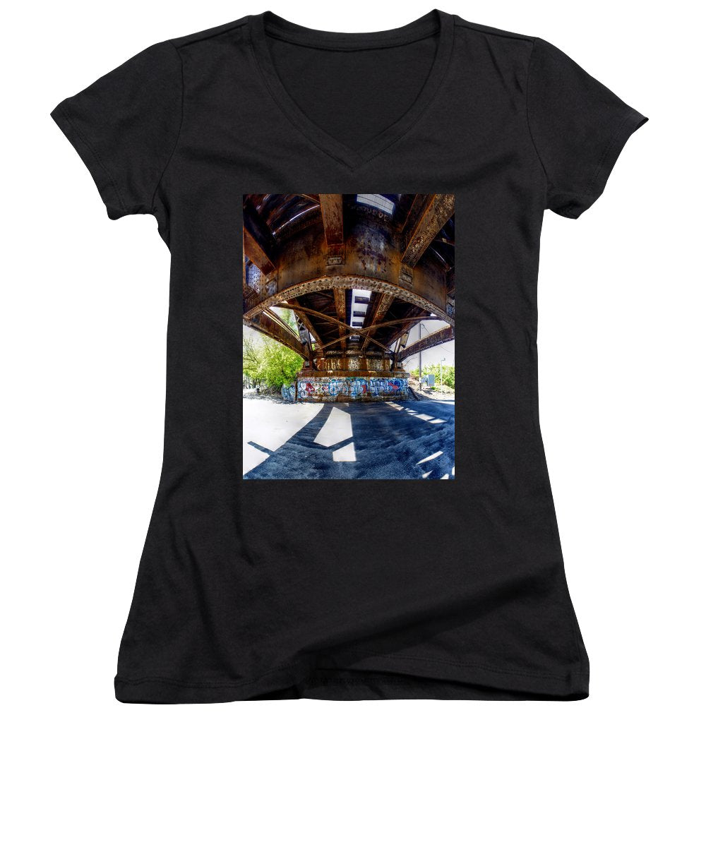Panorama 3356 CSX Bridge - Women's V-Neck