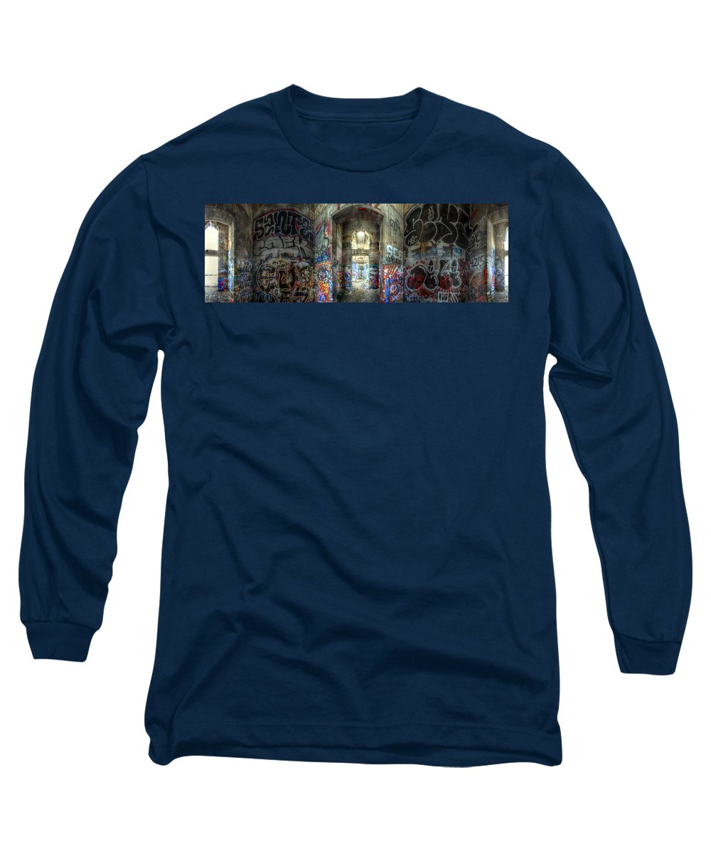 Panorama 3404 Pier 18 aka Graffiti Pier - Long Sleeve T-Shirt