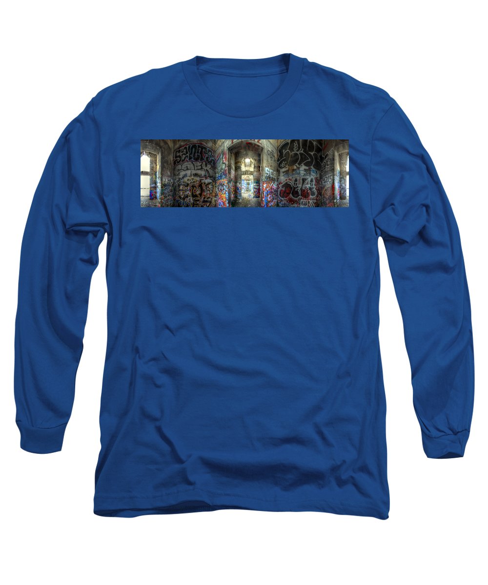 Panorama 3404 Pier 18 aka Graffiti Pier - Long Sleeve T-Shirt
