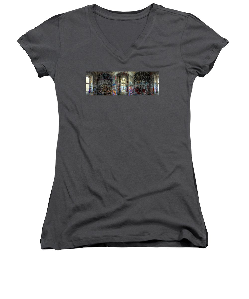 Panorama 3404 Pier 18 aka Graffiti Pier - Women's V-Neck