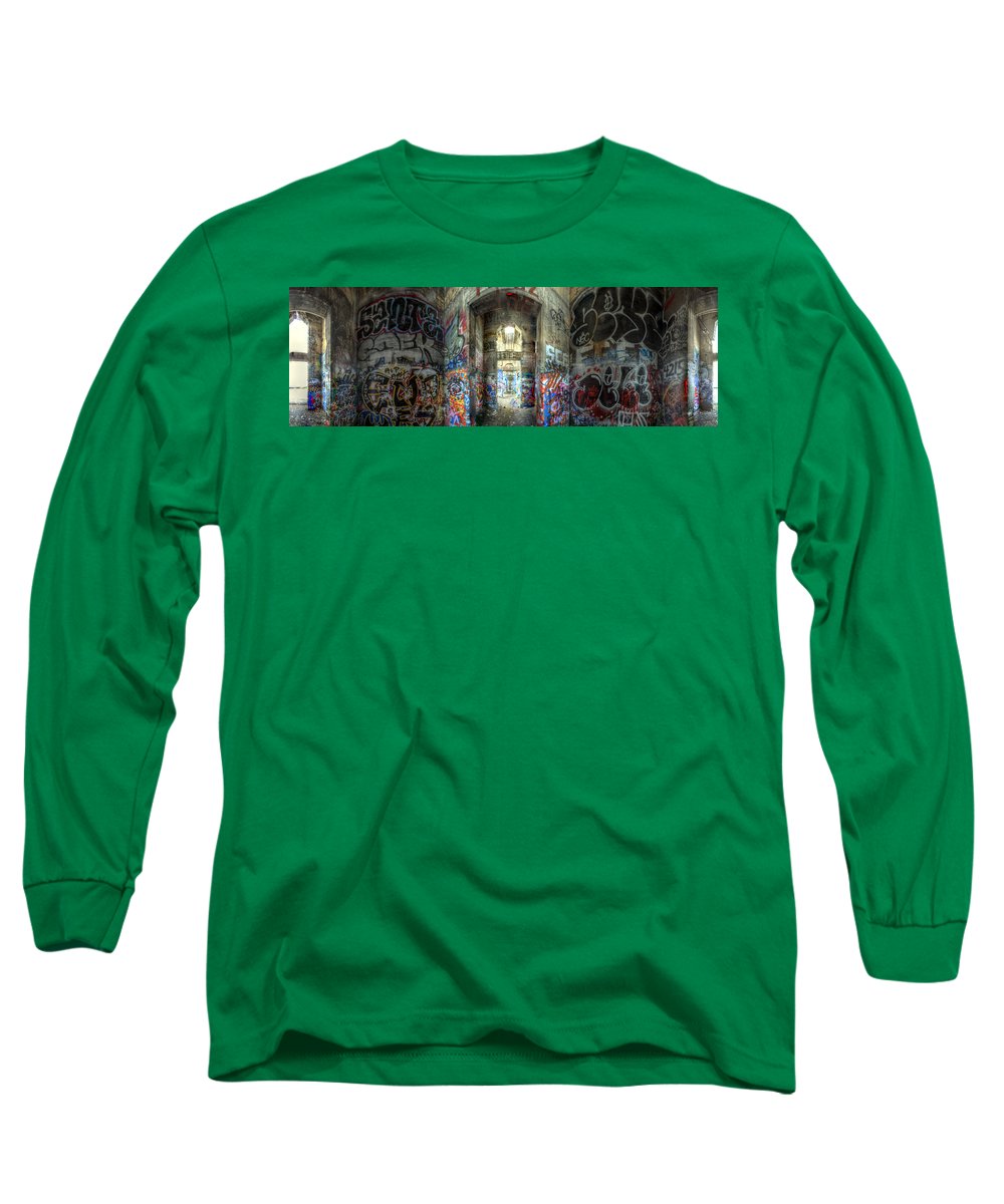 Panorama 3404 Pier 18 aka Graffiti Pier - Long Sleeve T-Shirt