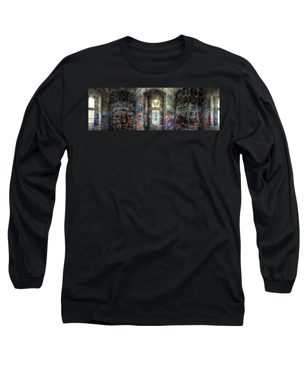 Panorama 3404 Pier 18 aka Graffiti Pier - Long Sleeve T-Shirt